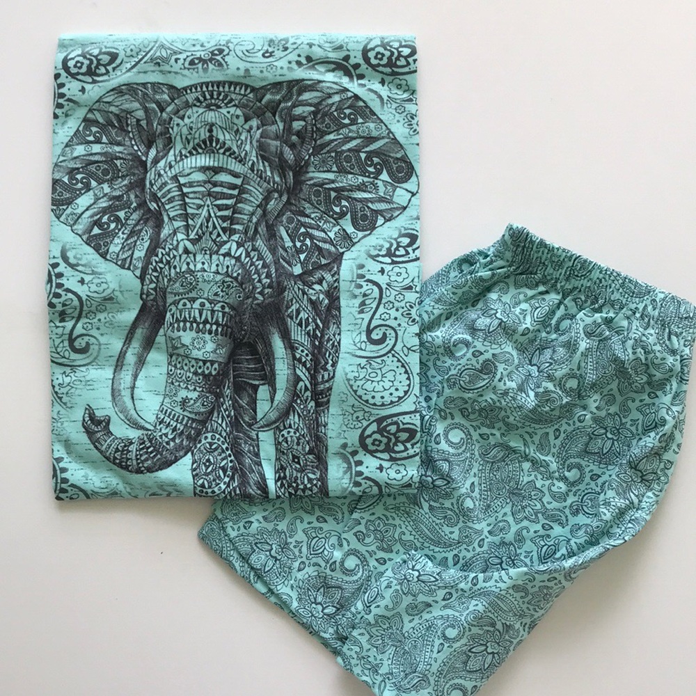 Women’s pajama Elephant green